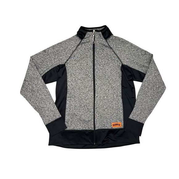 G-III 4her MLB Women’s Medium San Francisco Giants Jacket Full Zip Gray Black - Picture 1 of 7